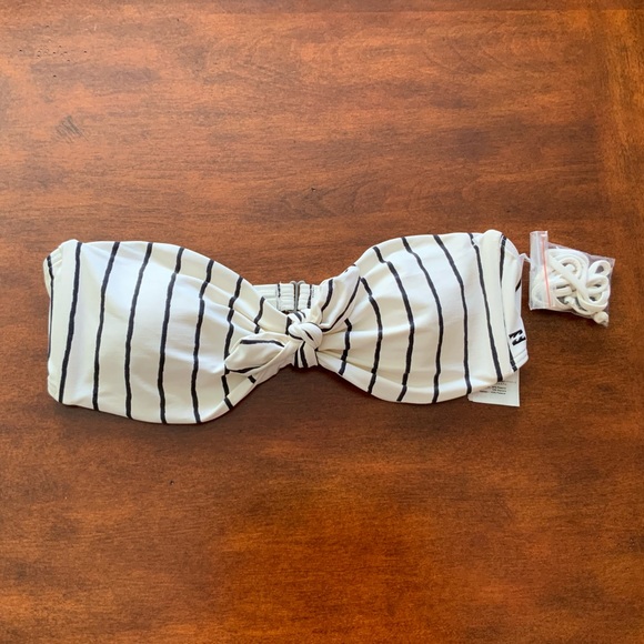 Billabong Flora Beat Striped Bandeau Bikini Top - Picture 4 of 14